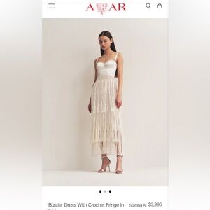 Bustier Dress with Crochet Fringe